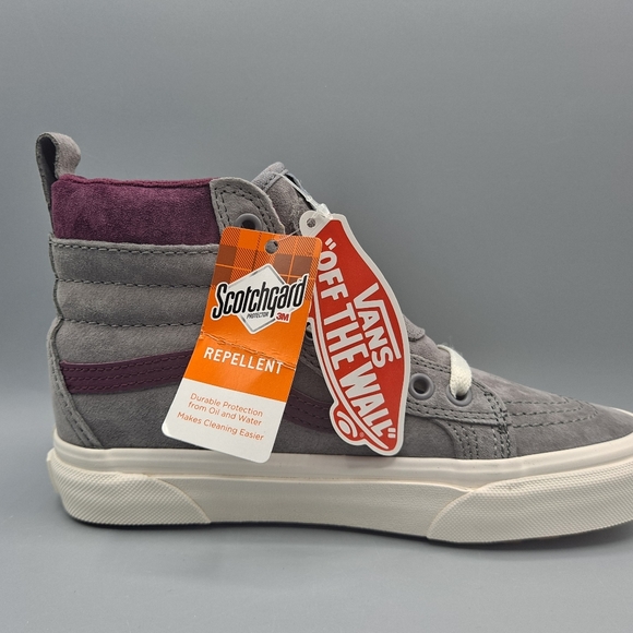 New Vans Sk8-Hi Top MTE Frost Gray Prune Purple Red Women's Size 5 and 5.5 - Picture 2 of 13